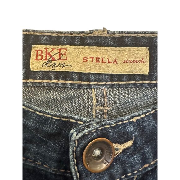 BKE Stella Stretch Womens Jeans Size 27 Bootcut Dark Wash Denim Blue Made In Mex - Picture 3 of 8